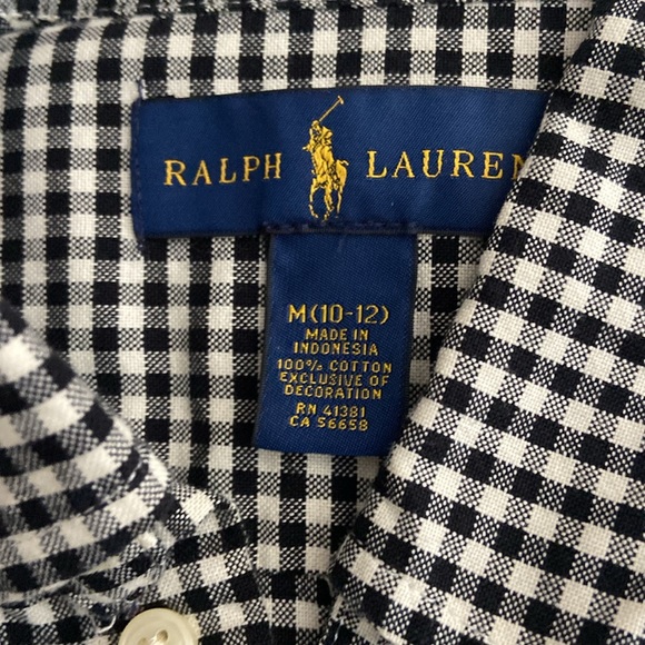 Ralph Lauren black check button up - Picture 3 of 3